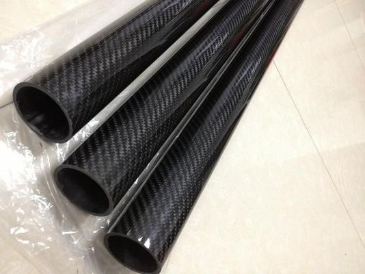 Tabung Serat Karbon Ukuran Besar OD Bulat Custom 50mm 40mm 3.5 &quot;