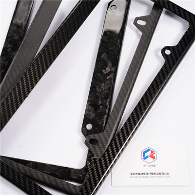 Custom Carbon Fiber License Plate Frame Putih Hitam Twill Glossy Mewah Custom 32*16