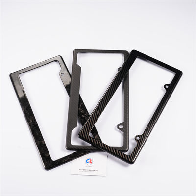 Custom Carbon Fiber License Plate Frame Putih Hitam Twill Glossy Mewah Custom 32*16