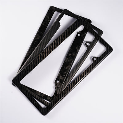 Custom Carbon Fiber License Plate Frame Putih Hitam Twill Glossy Mewah Custom 32*16