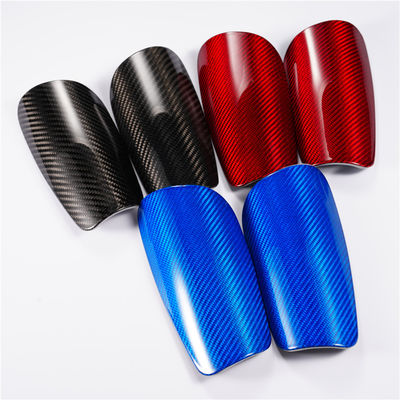 Karbon Fiber Mini Shin Pads Olahraga Sepak Bola Pads Sepak Bola Shin Guard