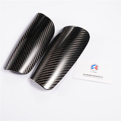 Football Shin Guard Holder Serat Karbon 3K Twill Perlindungan Dasar Shin