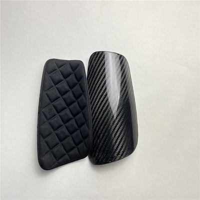Football Shin Guard Holder Serat Karbon 3K Twill Perlindungan Dasar Shin