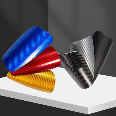 Karbon Fiber Twill Matt Sepakbola Dewasa Sepakbola Shin Guard lengan kecil Kuning / Hitam OME