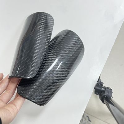Karbon Serat Sepak Bola Kaki Penjaga Brace Dukungan Kalung Pad Kompresi Sepak Bola Shin Sponge Brace