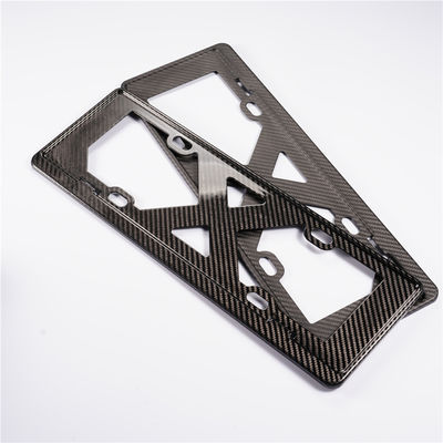 Blue Carbon Fiber license plate Frame Carbon Fiber Car Plate Holder Untuk Mobil Amerika Serikat Kanada