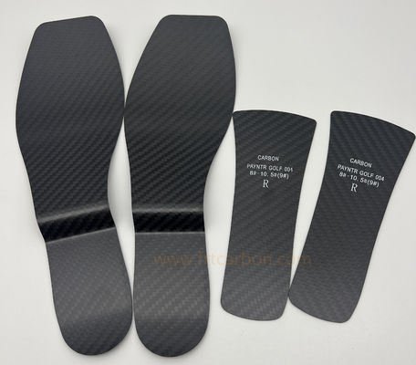 Custom Soccer Carbon Fiber Insoles 3k Twill Matte Carbon Fiber Plate 1.0mm 0.8mm