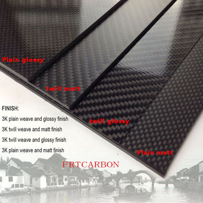 1mm 2mm 2.5mm 3mm 4mm 5mm 6mm 100 Carbon Fiber Sheet Laminated Twill Weave