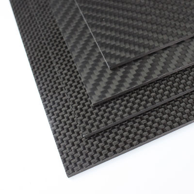 Lembar Serat Karbon 3K Ketebalan 3mm 1 4 &quot; 1,5 mm Glossy Matte Plain Twill Woven