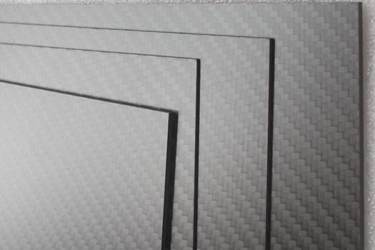 Tekan Panas 1mm 1.5mm 2mm 3mm 4mm 3K Twill Papan Serat Karbon Mengkilap