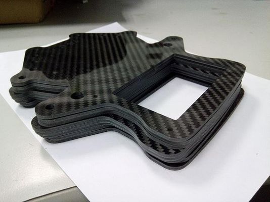 Kekuatan tinggi dan rata yang baik 6mm 8mm 10mm 12mm 3K Twill Matte Fake Carbon Fiber Plate