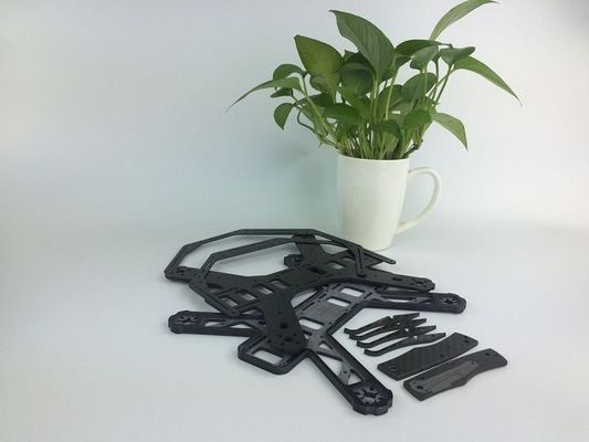 Fiber Carbon Cnc Service Carbon Fiber Plate CNC Machining Parts Untuk Frame Copter/FPV